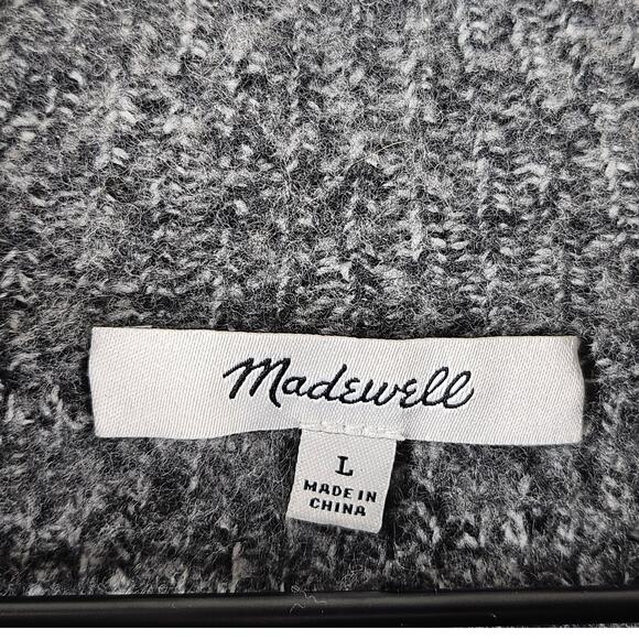 MADEWELL WOMEN'S GRAY SWEATER DRESS – SIZE L – MERINO WOOL BLEND – COZY & CHIC - Picture 5 of 12